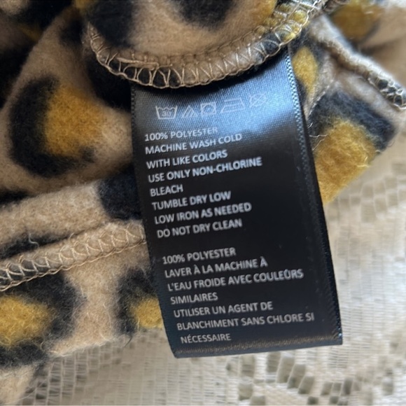 Urban Outfitters‎ | Men’s Fleece Hoodie Animal Print with Pockets Brown/Gold M - Picture 10 of 15